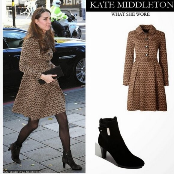 Aquatalia Black Suede Waterproof Booties Seen On Kate Middleton - Picture 12 of 12